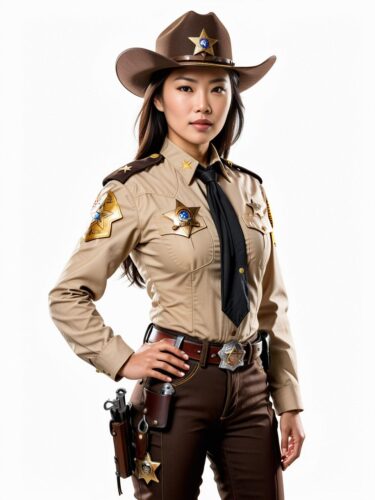 East Asian Woman as Wild West Sheriff