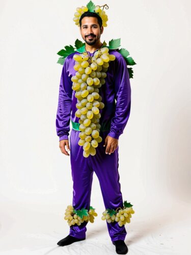 Hispanic Man in Grapes Costume