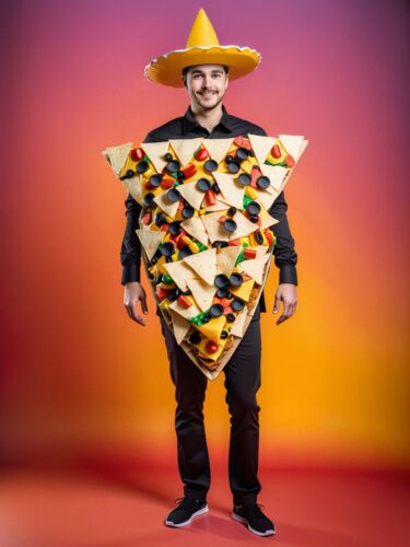 Young Man in Nachos Costume