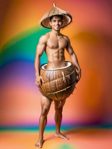 Colorful Coconut Costume: A Fun Twist