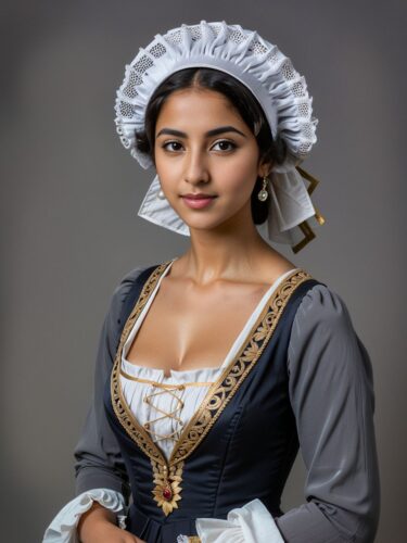 Regency Era Inspired Portrait of a Young Middle Eastern Woman