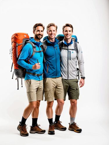 Adventure Buddies: Two Men in Hiking Gear