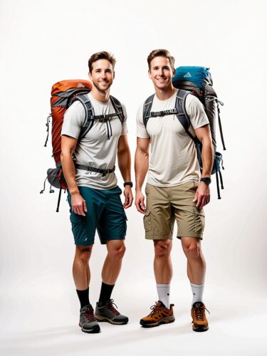Adventure Buddies: Two Men in Hiking Gear