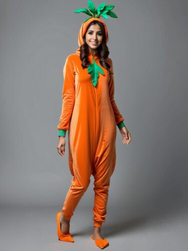 Whimsical Carrot Costume: Middle Eastern Woman