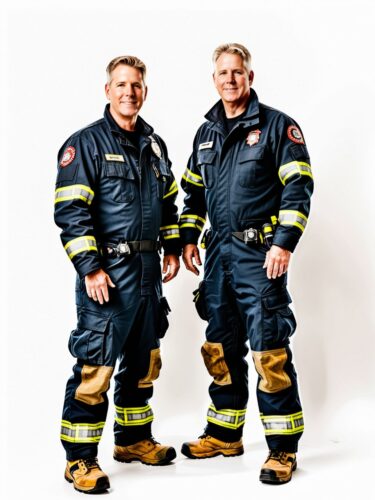 Best Friends in Firefighter Uniforms