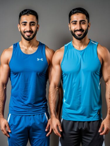 Two Middle Eastern Men: Best Friends in Gym Gear