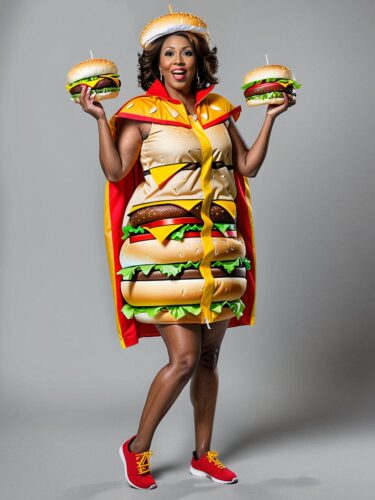 Cheeseburger Costume: Fun and Unique Stock Photo