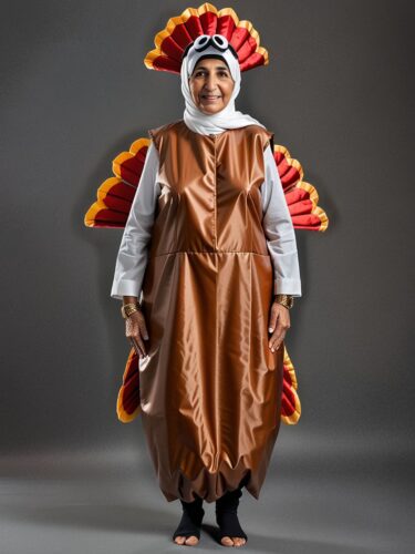 Elderly Middle Eastern Woman in Turkey Costume