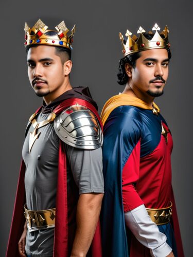 Hispanic Best Friends Play Kings of Rival Kingdoms