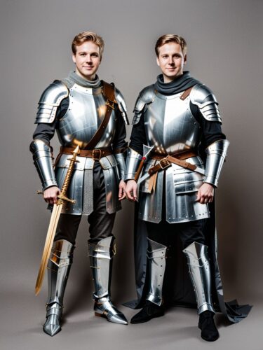 Medieval Knights Best Friends Portrait