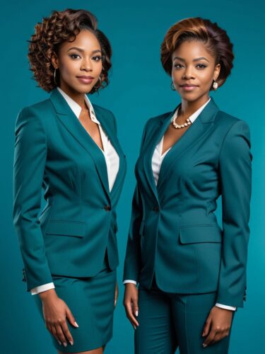 Empowered Business Women in Coordinated Suits