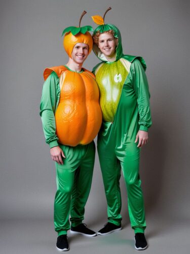 Best Friends in Fruit Costumes