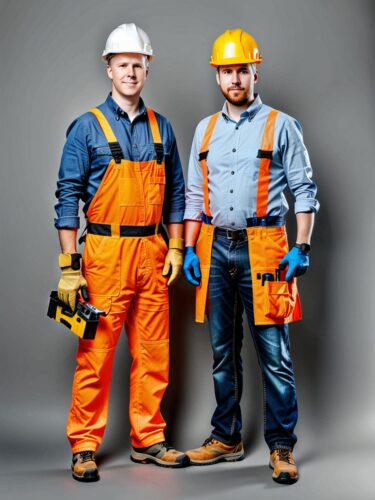 Diverse Professions Unite: Carpenter and Electrician Best Friends