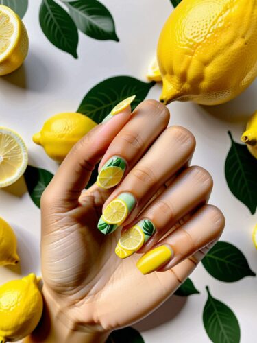 Lemon Summer Nails Inspiration