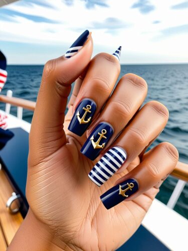 Nautical Summer Nails Inspiration