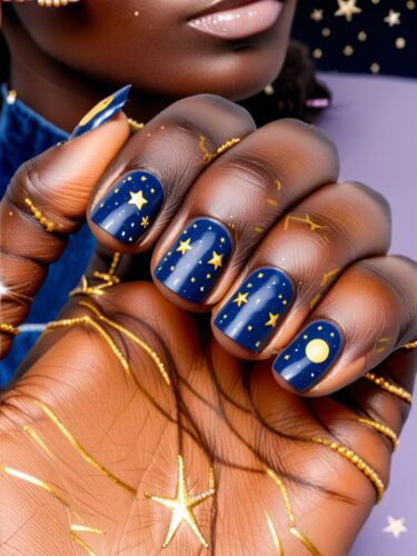 Astrological Nail Art: Stars and Zodiac Signs