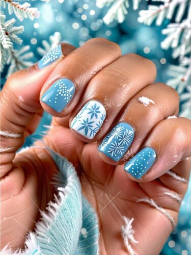 Chilled Winter Vibes: Arctic Frost Nail Art