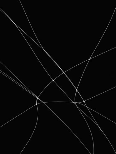 Intersecting Lines on Black Background