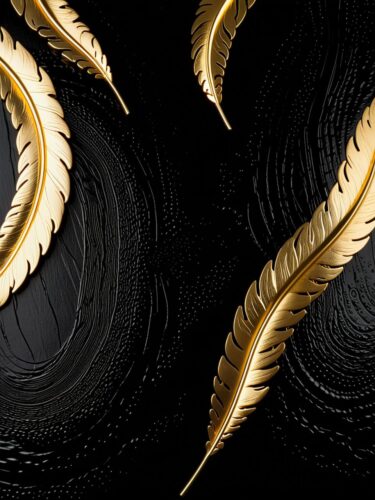 Elegant Golden Accents on a Stylish Black Background