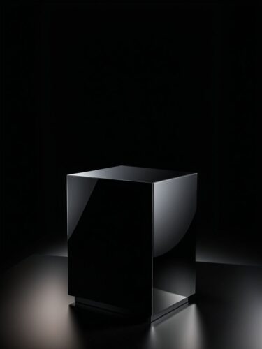 Elegant Black Pedestal for Luxury Product Displays