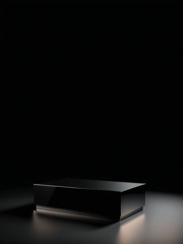 Elegant Black Podium for Product Displays