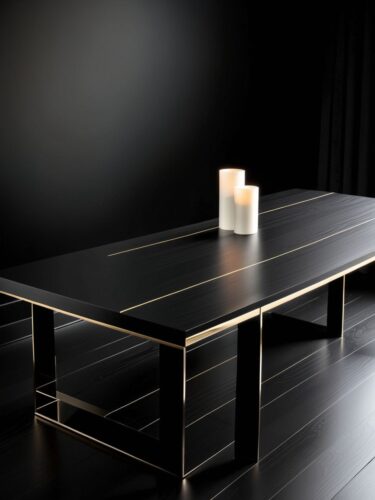 Sleek Modern Black Table