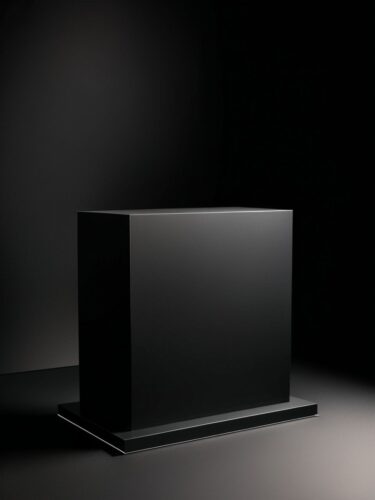 Sleek Black Podium for Elegant Product Displays