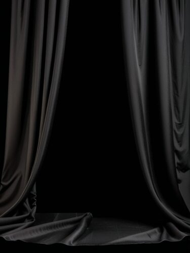 Elegant Black Fabric Backdrop for Product Presentations