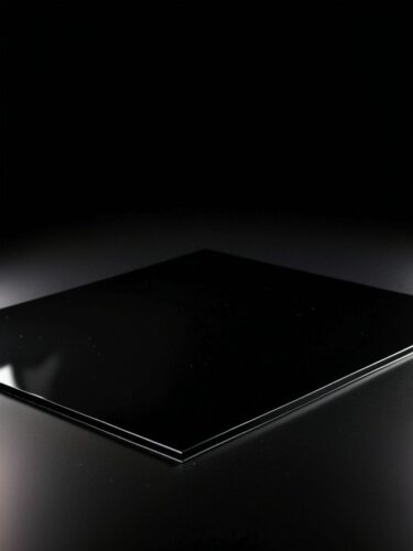 Sleek Product Display on Glossy Black Surface