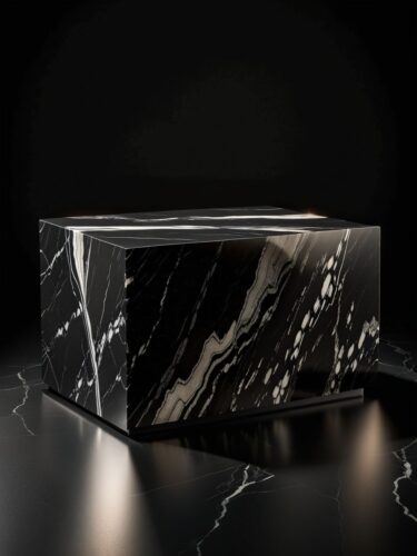 Elegant Black Granite Stand for High-End Product Displays