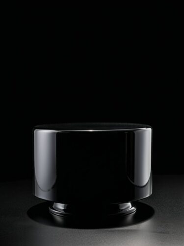 Sleek Black Pedestal for Modern Product Photography