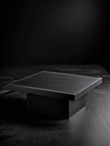 Modern Minimalist Product Display on Black Concrete Table