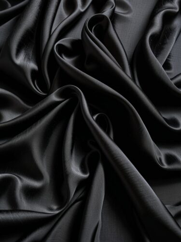 Elegant Black Silk Fabric for Product Presentations