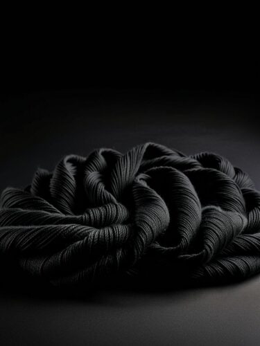 Luxurious Black Wool Texture Background