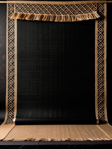 Rustic Black Jute Backdrop for Product Photography