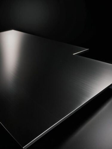 Sleek Black Metal Surface for Modern Product Presentations