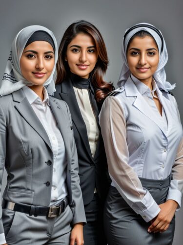 Diverse Female Engineering Team in Professional Attire