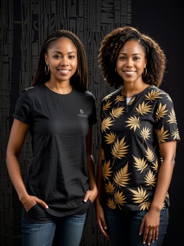 Duo of Black Startup Founders in Bright Studio