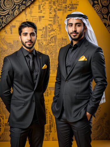 Young Middle Eastern Founders in Professional Attire