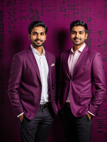 Young Indian Founders in Studio Portrait