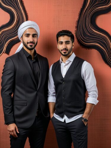 Young Middle Eastern Founders in Studio Portrait
