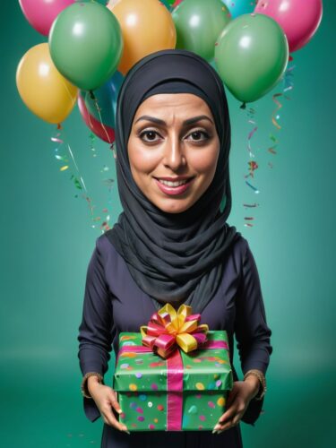 Middle Eastern Woman Birthday Celebration