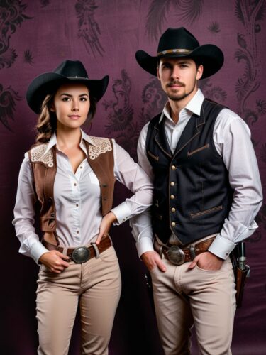 Wild West Standoff and Business Founders Portrait